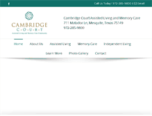 Tablet Screenshot of cambridgecourtalf.com